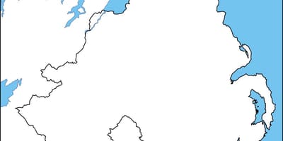 Դատարկ քարտեզ Հյուսիսային Իռլանդիա